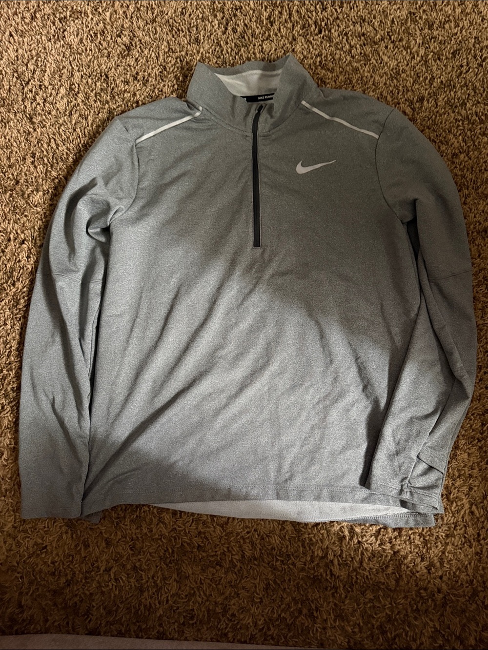 Nike Gray Quarter-Zip Performance Pullover Jacket